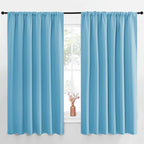 NICETOWN Blackout Curtains for Bedroom, Teal Blue, 1 Pair, 62 by 63-inch by NICETOWN