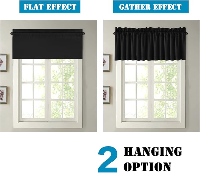 H.VERSAILTEX Blackout Valances for Windows, 4 Panels 52" W x 18 - Image 6