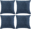 Fancy Homi 4 Packs Dusty Blue Decorative Throw Pillow Covers 20x20 Inch by Fancy+Homi