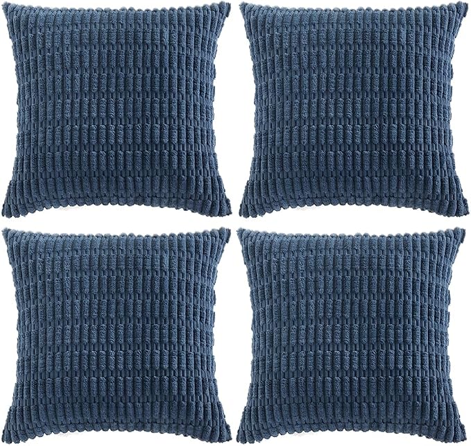 Fancy Homi 4 Packs Dusty Blue Decorative Throw Pillow Covers 26x26 Inch by Fancy+Homi