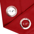 LEMOMO Blackout Curtains 66 x 54 Inch Long Bright Red Curtains Set of 2 Panels - Image 5