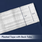 MIULEE Navy Blue Back Tab Blackout Curtains 108 Inch Long 2 Panels Set - Image 4