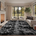 8x10 Ft Extra Large Shag Rugs for Living Room, Tie Dyed Ultra Soft Fluffy Furry by Cuzwlovita