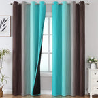 Estelar Textiler Ombre Blackout Curtains 102 Inches Long 2 Panels Set, Full by ESTELARTEXTILER