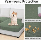 Easy-Going Stretch 4 Pieces Couch Cushion Covers - Image 3