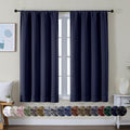 Simplebrand Ava Navy Blue Short Blackout Curtains by Simplebrand