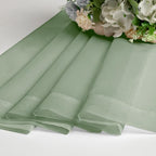 Aiyufeng Sheer Sage Green Curtains 120 Inches Long, Extra Long Rod Pocket Solid - Image 8