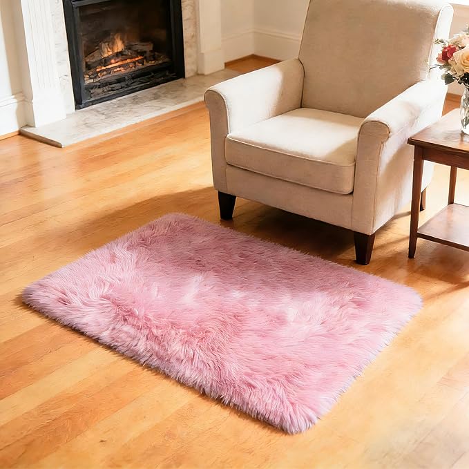 2x3 Fluffy Area Rugs for Bedroom Living Room, Small Soft Shag Fuzzy Rug - Image 7