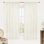 LAMIT Natural Linen Blended Curtains 63 Inch by LAMIT