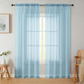 Sheer Curtains 84 Inches Long 2 Panels Set by WelvetBLK
