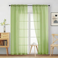 Sheer Curtains 84 Inches Long 2 Panels, Elegant Airy Transparent Light by Home