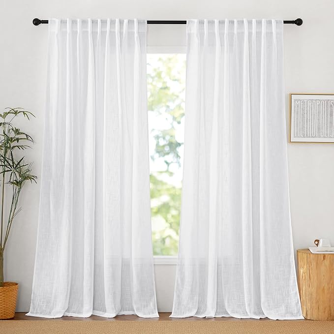 RYB HOME White Curtains & Drapes by RYBHOME