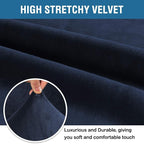 H.VERSAILTEX Stretch Velvet Armchair Cover Couch Covers 1 Cushion Chair - Image 3