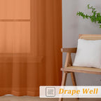 Gwine Sheer Curtains 72 Inches Long 2 Panels - Image 6