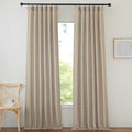 NICETOWN Thick Flax Linen Camel Curtains 108 inches Long, Pinch Pleated Linen by NICETOWN
