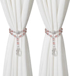 SUQ I OME 1 Pair of Luxury Crystal Beaded Magnetic Curtain Tieback and Holdback by SUQIOME