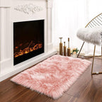 Latepis Pink 2x3 Faux Fur Rug for Bedroom Decor for Teen Girls Throw Fuzzy by Latepis
