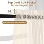 Chyhomenyc Sheer Cream Valances - Image 5