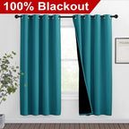 NICETOWN 100% Blackout Window Curtain Panels, Full Light Blocking Drapes - Image 2