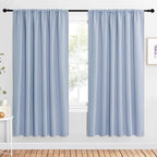 NICETOWN Bedroom Window Curtain Panels, Vintage Blue, 2 Panels, 62 in x 72 in by NICETOWN