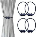 Melaluxe 4 Pack Magnetic Curtain Tiebacks, Decorative Curtain Holdbacks by Melaluxe