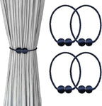 Melaluxe 4 Pack Magnetic Curtain Tiebacks, Decorative Curtain Holdbacks by Melaluxe