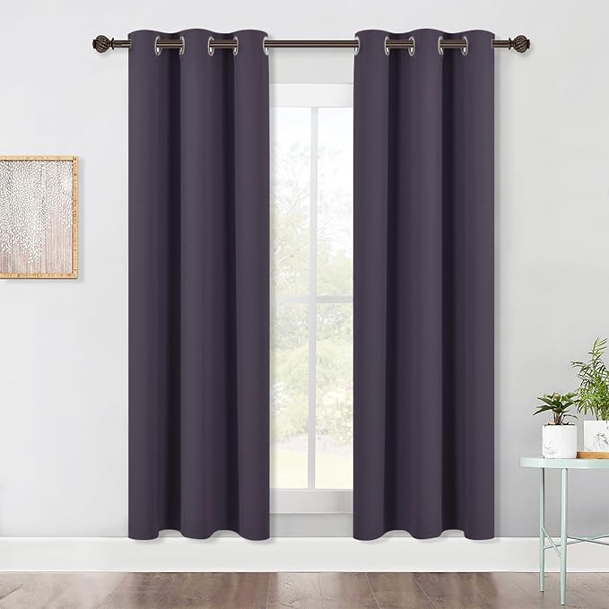 NICETOWN Bedroom Blackout Draperies Panels, 2 Panels, 42 x 72 Inch, Three Pass by NICETOWN