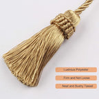 Fenghuangwu Curtain Tiebacks Handmade Decorative Curtain Holdbacks Rope - Image 3
