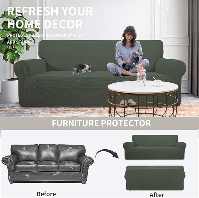 Easy-Going Stretch Loveseat Slipcover 1-Piece Sofa Cover Furniture Protector - Image 4