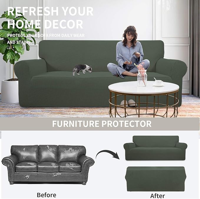 Easy-Going Stretch Chair Sofa Slipcover 1-Piece Couch Sofa Cover Furniture - Image 4