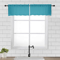 OVZME 2 Panels Turquoise Semi Sheer Valance by OVZME