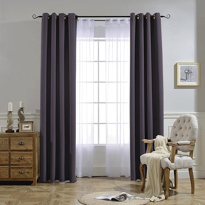 NICETOWN Blackout Window Curtains 72 inches Long, Thermal Insulated Grommet - Image 7