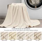 BEDELITE Fleece Blanket Twin Size Beige Throw Blankets - Image 3