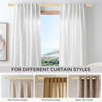 VOIIY Gold Curtain Rods for Windows, Size:36-88 Inch - Image 6