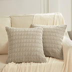 Fancy Homi 4 Packs Taupe Decorative Throw Pillow Covers 22x22 Inch - Image 6