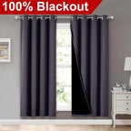 NICETOWN 100% Blackout Window Curtain Panels, 2 Pieces, Full Light Blocking - Image 2