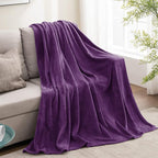 BEDELITE Fleece Blanket Twin Size Purple Throw Blankets - Image 5