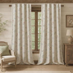 Farmhouse Floral Curtains 96 Inches Long 100% Blackout Living Room Drapes by Unknown