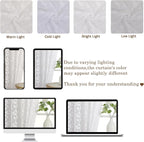 Chyhomenyc Extra Long White Sheer Curtains 108 Inch Length 2 Panels Set - Image 3