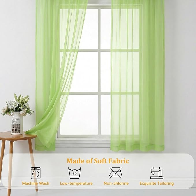 Gwine Extra Long Sheer Curtains 108 Inches Long - Image 7