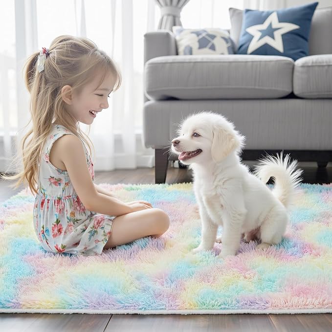 8x10 Area Rugs for Bedroom Living Room Fluffy, Large Area Rug Shag Shaggy - Image 7
