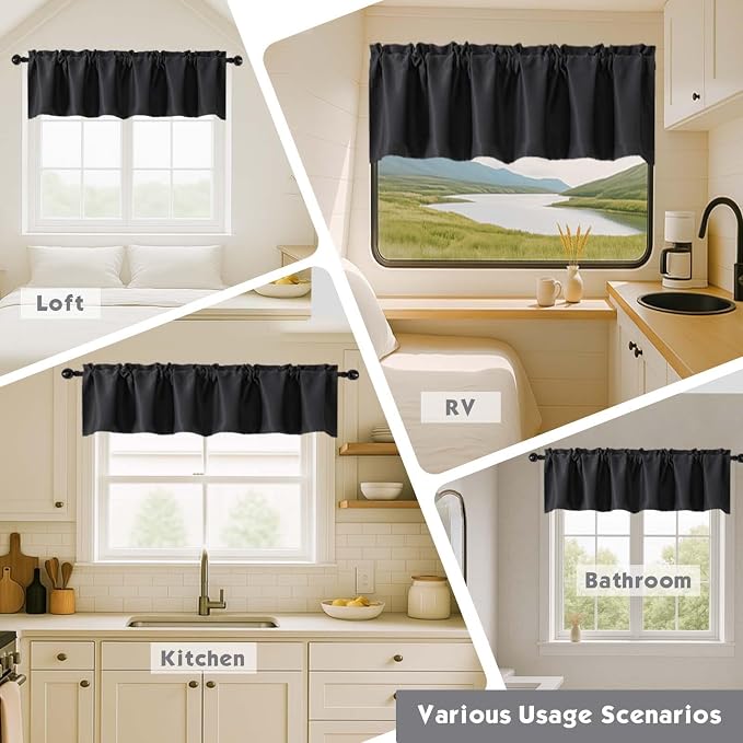 Chyhomenyc Black Blackout Valances - Image 7