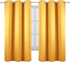 LEMOMO Yellow Thermal Blackout Curtains/42 x 63 Inch/Set of 2 Panels Room - Image 2