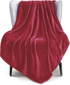 Exclusivo Mezcla Fleece Deep Red Throw Blanket by ExclusivoMezcla