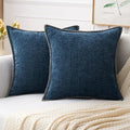 MIULEE Pack of 2 Couch Throw Pillow Covers 16x16 Inch Dark Blue Farmhouse by MIULEE