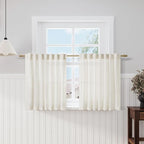 Nanspring Linen Textured Half Curtains by Nanspring