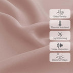 Chyhomenyc Blush Pink Valances for Window, Room Darkening Short Curtains for - Image 4