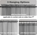 Chyhomenyc Sheer Grey Curtains 84 inches Long 2 Panels Set, Lightweight Solid - Image 6