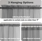 Chyhomenyc Extra Long Sheer Curtain Panels 96 Inches, Voile Top Dual Rod - Image 3