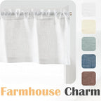 jinchan Sheer Valance Curtain Linen Textured Valance - Image 5